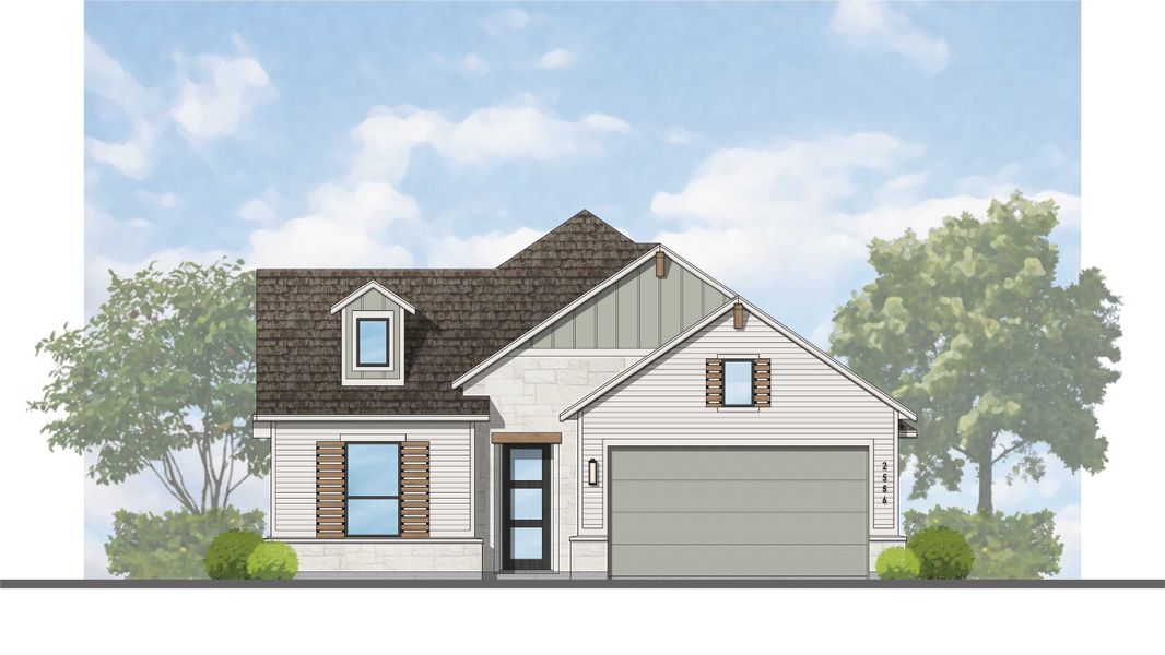 Representative rendering of the exterior for the Weston Plan by Highland Homes (Image 32). Representative rendering of the exterior for the Weston Plan by Highland Homes (Image 32).