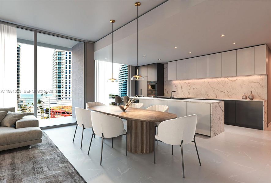 Furnished interior view inside a new home in , Fort Lauderdale (Image 4).