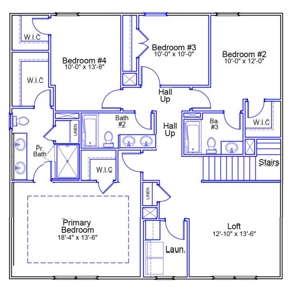 2D floor plan layout of this home in Winston Ridge, Youngsville, NC (Image 3).