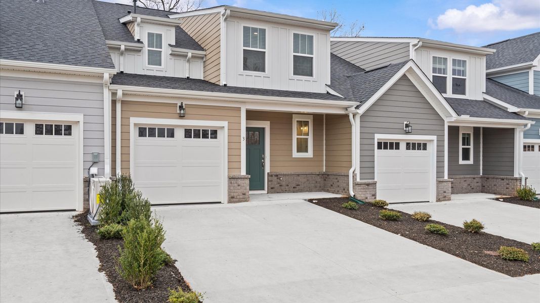 Front exterior of a new home in Pelham Crossing, Greenville, SC, highlighting curb appeal (Image 22).