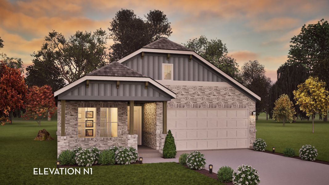 Representative exterior photo of a completed home built from the Sabine by CastleRock Communities in Saddlebrook Estates, Waxahachie, TX (Image 19). Representative exterior photo of a completed home built from the Sabine by CastleRock Communities in Saddlebrook Estates, Waxahachie, TX (Image 19).