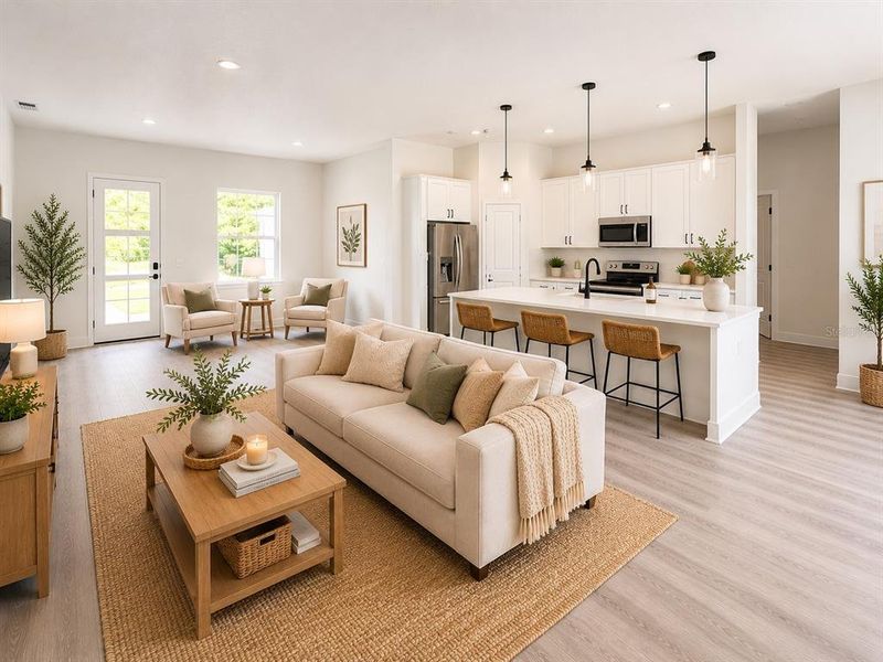 Furnished interior view inside a new home in , Ocala (Image 9). Furnished interior view inside a new home in , Ocala (Image 9).