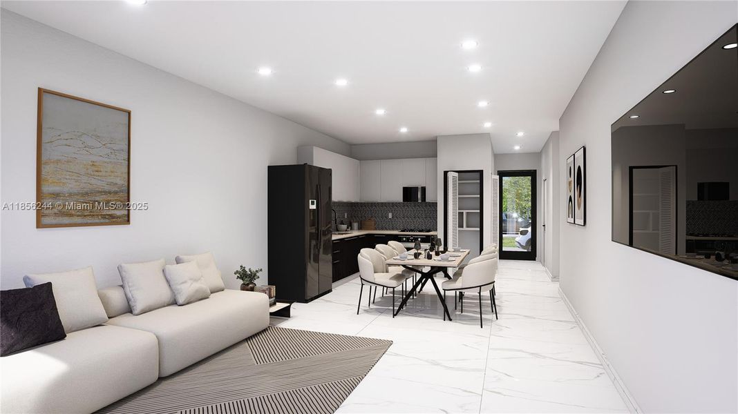 Furnished interior view inside a new home in , Florida City (Image 5).