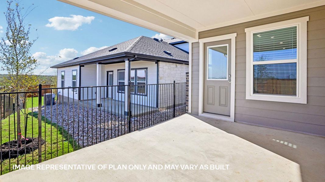 Representative exterior details of a home built from the The Lakeway by D.R. Horton in Revelry, Del Valle (Image 3).