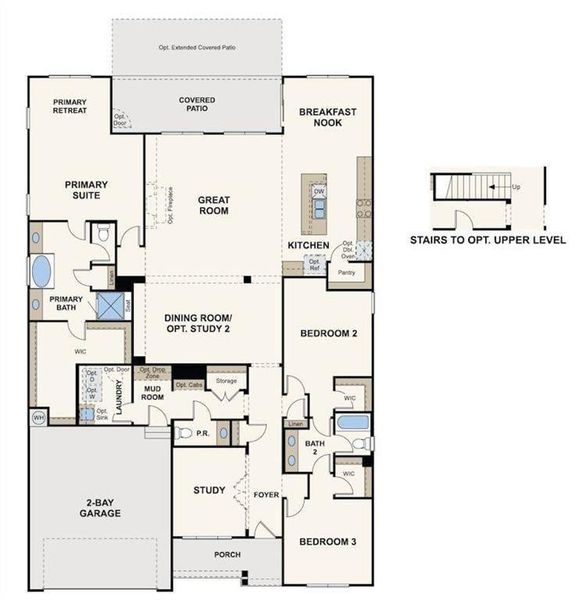 2D floor plan layout of this home in Echo Grove, Cumming, GA (Image 3).