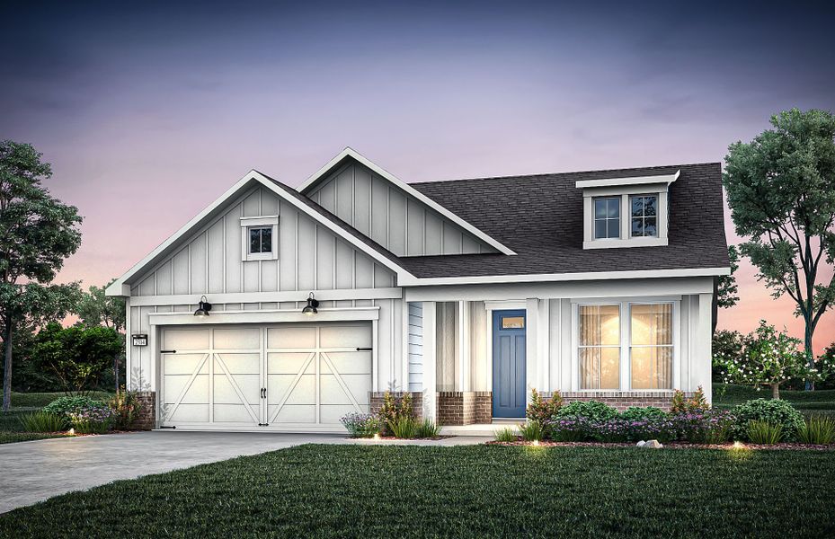 Representative exterior photo of a completed home built from the Mainstay by Del Webb in Del Webb Southern Oaks, Newnan, GA (Image 20).