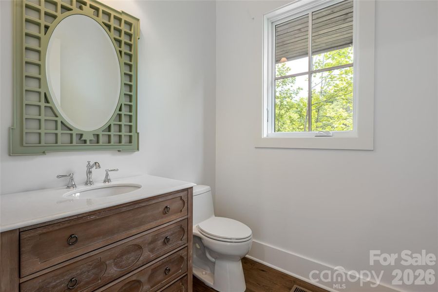Lower half bathroom