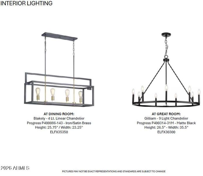 Interior Lighting - Dining and Great Roo