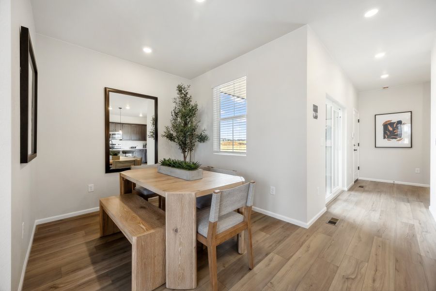 Representative furnished interior of a home built from the 2503 by Risewell Homes in Harvest Crossing, Aurora (Image 10).