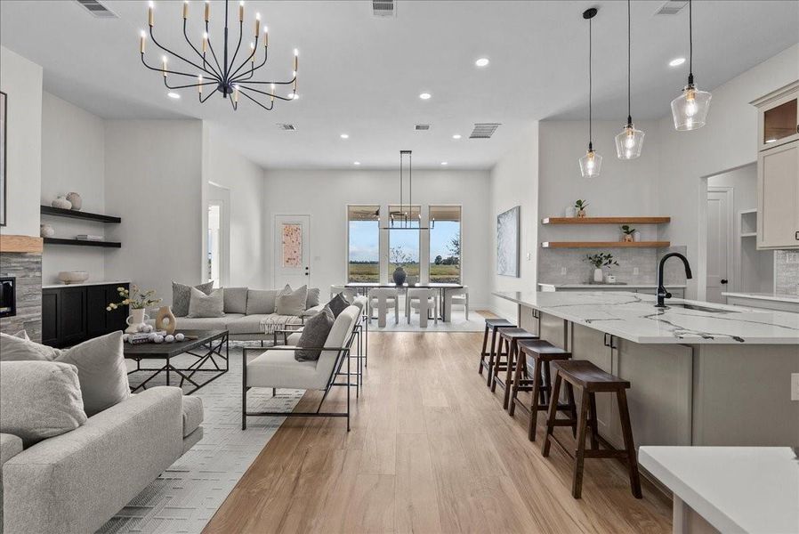 open concept living space