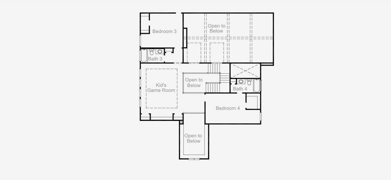 2D floor plan layout for the Kirbyville by Coventry Homes in Palmera Ridge, Leander, TX (Image 20).