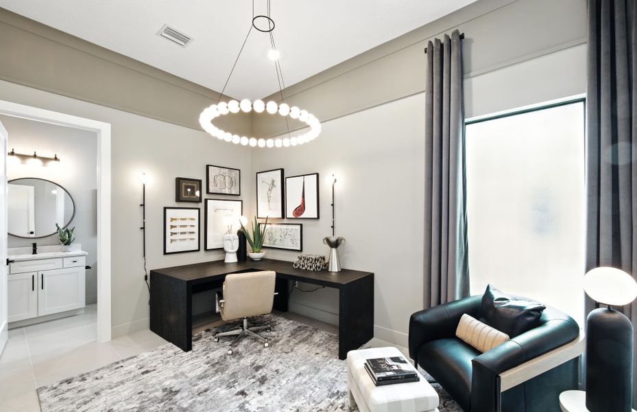 Furnished interior view inside a new home in The Reserve at Eastpointe, Palm Beach Gardens (Image 12). Furnished interior view inside a new home in The Reserve at Eastpointe, Palm Beach Gardens (Image 12).