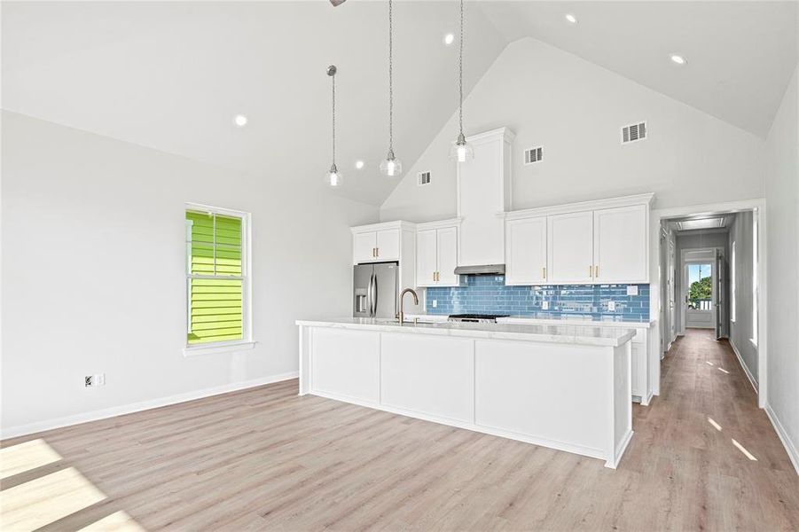 Furnished interior view inside a new home in , Galveston (Image 3). Furnished interior view inside a new home in , Galveston (Image 3).