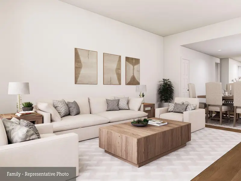 Furnished interior view inside a new home in COLTON - Reserve Collection, Todd Mission (Image 16).