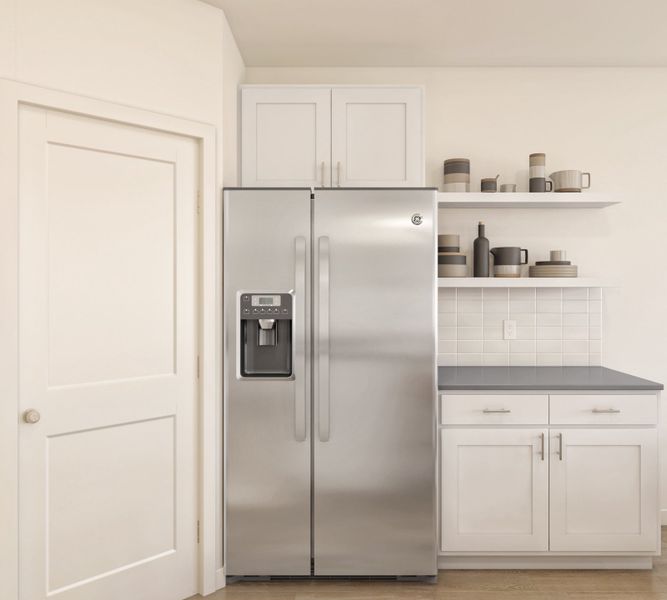 Kitchen with subway tile backsplash Kitchen with subway tile backsplash