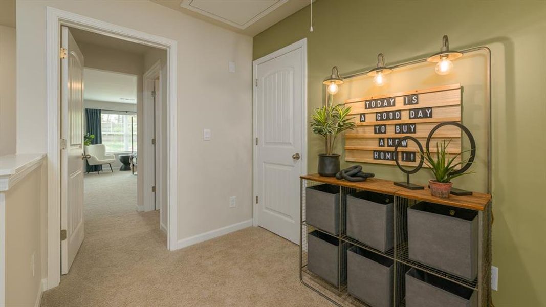 Furnished interior view inside a new home in Rosewood Farms, Acworth (Image 8). Furnished interior view inside a new home in Rosewood Farms, Acworth (Image 8).