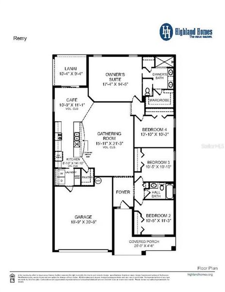 2D floor plan layout of this home in VillaMar, Winter Haven, FL (Image 2).