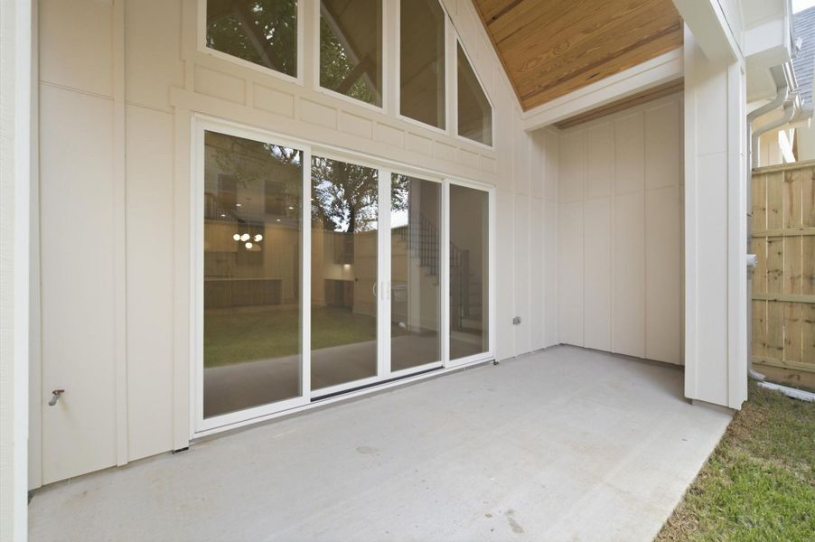 Expansive 17' x 17' covered patio, perfect for relaxing and entertaining.