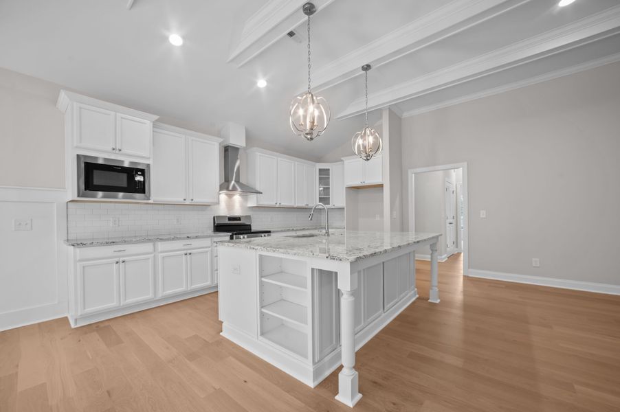 Furnished interior view inside a new home in The Preserve at Langston, Winterville (Image 11). Furnished interior view inside a new home in The Preserve at Langston, Winterville (Image 11).