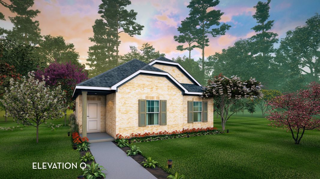 Representative exterior photo of a completed home built from the Topaz by CastleRock Communities in Infinity Square, Kyle, TX (Image 1). Representative exterior photo of a completed home built from the Topaz by CastleRock Communities in Infinity Square, Kyle, TX (Image 1).