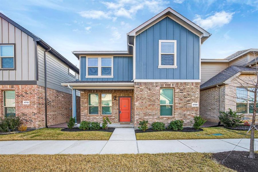 Front exterior of a new home in , Haltom City, TX, highlighting curb appeal (Image 1). Front exterior of a new home in , Haltom City, TX, highlighting curb appeal (Image 1).