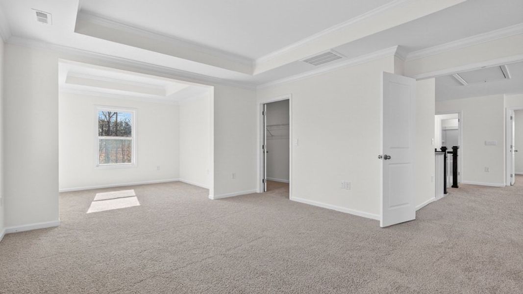 Spacious, unfurnished interior of a new home in The Grove at Winston Pointe, Clayton (Image 14). Spacious, unfurnished interior of a new home in The Grove at Winston Pointe, Clayton (Image 14).
