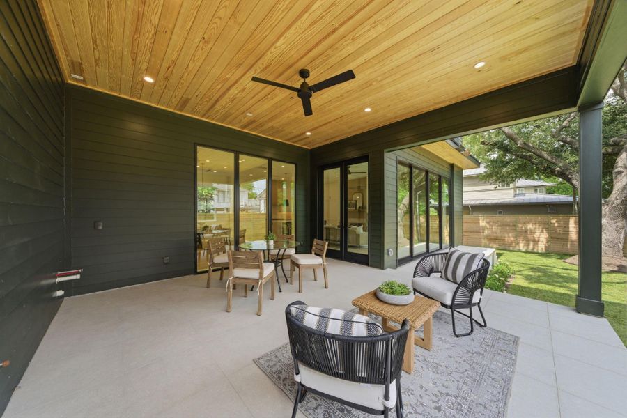 Exterior details and patio area of a home in , Houston (Image 3).