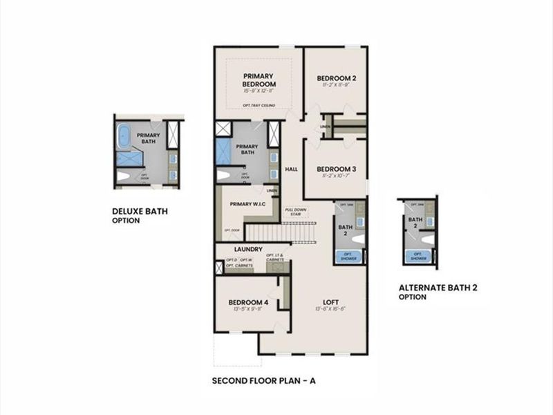 2D floor plan layout of this home in Cedar Farms, Winder, GA (Image 3). 2D floor plan layout of this home in Cedar Farms, Winder, GA (Image 3).