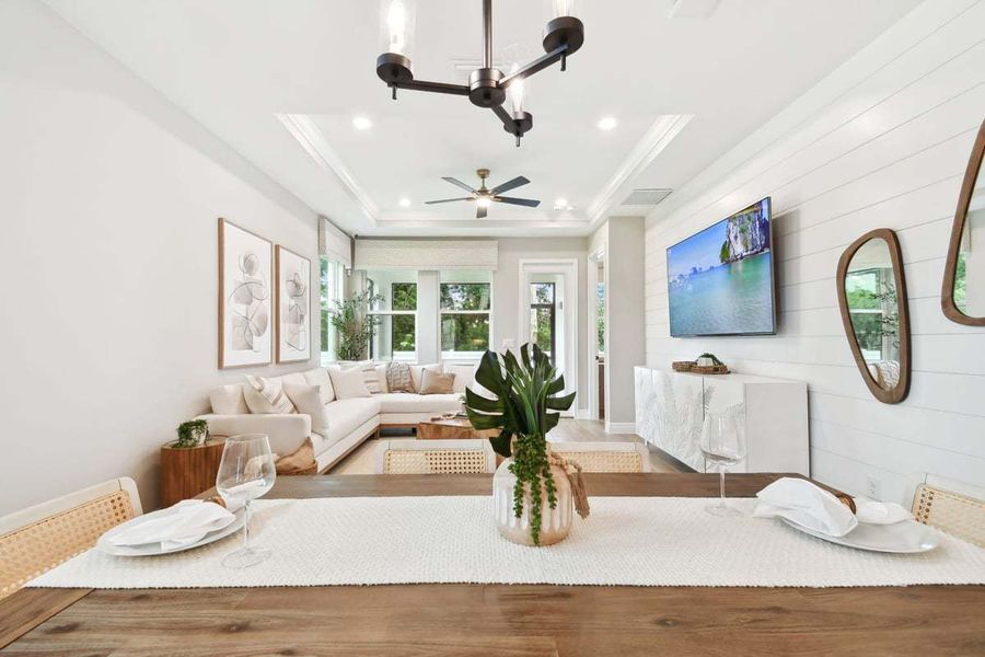 Representative furnished interior of a home built from the Sandpiper by William Ryan Homes in Fairway Pointe - Villa Community, Sun City Center (Image 10).
