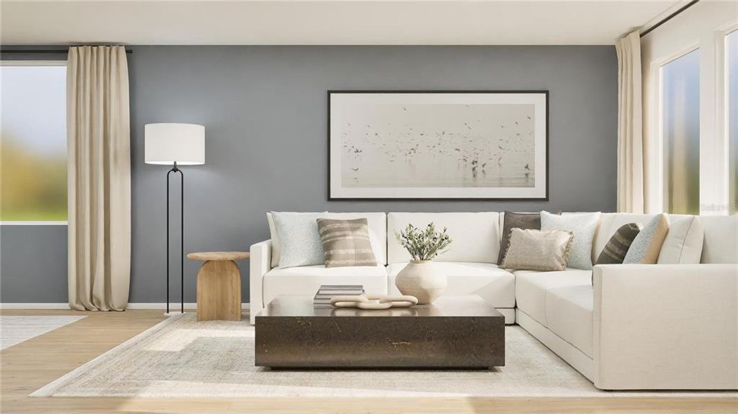 Furnished interior view inside a new home in Ranches at Lake McLeod, Eagle Lake (Image 2).