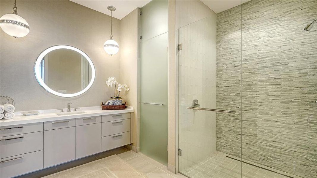 Furnished interior view inside a new home in , Longboat Key (Image 27). Furnished interior view inside a new home in , Longboat Key (Image 27).