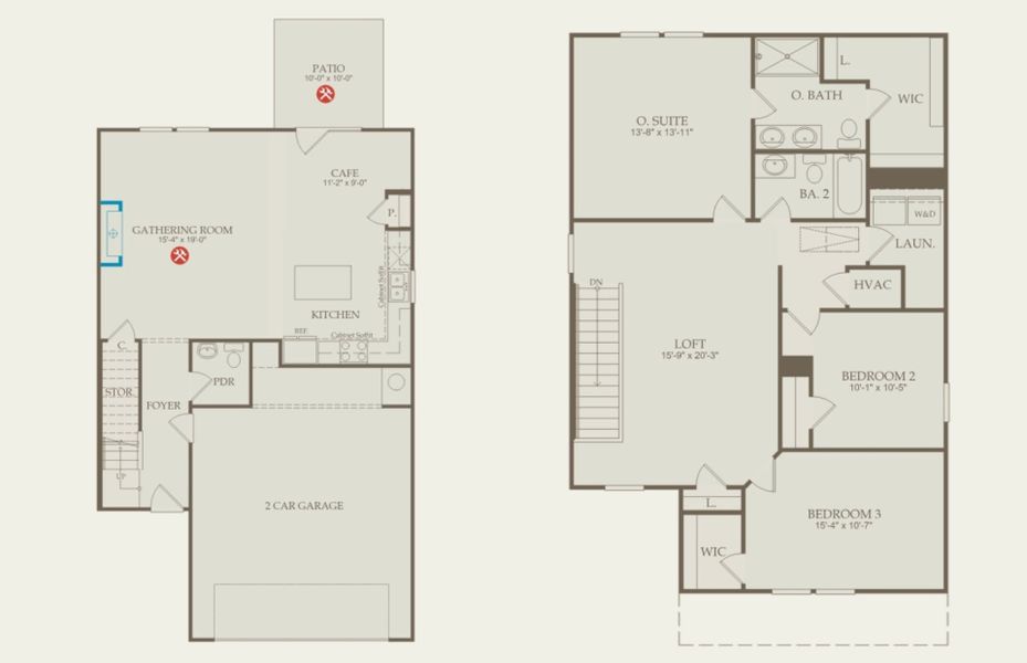 2D floor plan layout of this home in Grand Arbor, Blythewood, SC (Image 4).