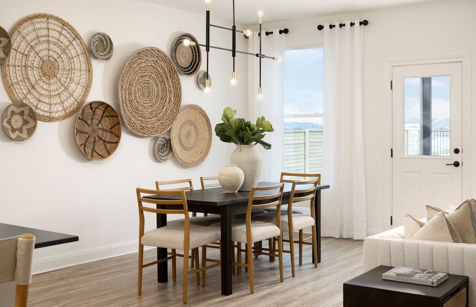 Representative furnished interior of a home built from the Gustine by Pulte Homes in Saddleback at Santa Rita Ranch, Liberty Hill (Image 184).