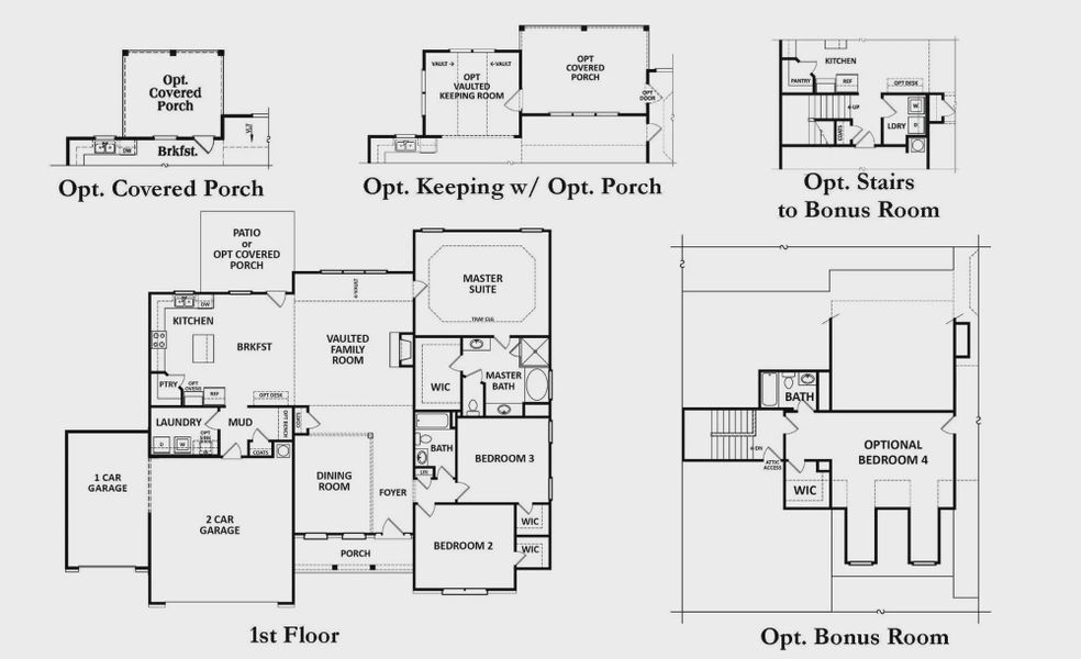 2D floor plan layout of this home in Belle Woode Estates, Monroe, GA (Image 4).