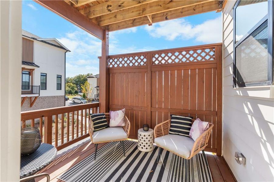 Exterior details and patio area of a home in Ecco Park, Alpharetta (Image 21). Exterior details and patio area of a home in Ecco Park, Alpharetta (Image 21).