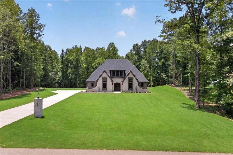 Front exterior of a new home in , Pendergrass, GA, highlighting curb appeal (Image 28). Front exterior of a new home in , Pendergrass, GA, highlighting curb appeal (Image 28).