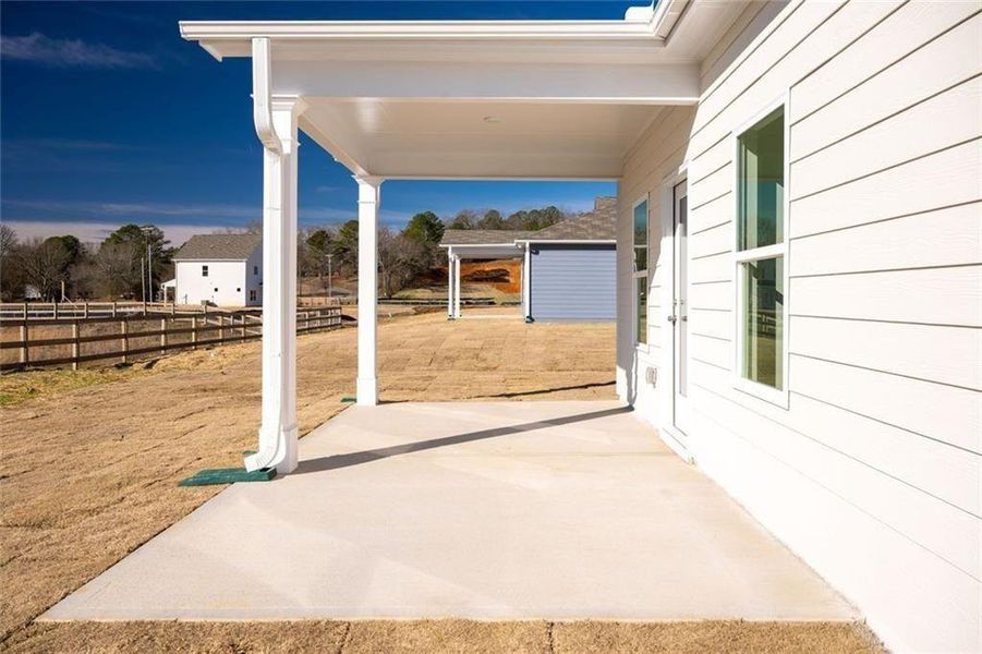 Exterior details and patio area of a home in Laurel Ridge, Rock Spring (Image 4).