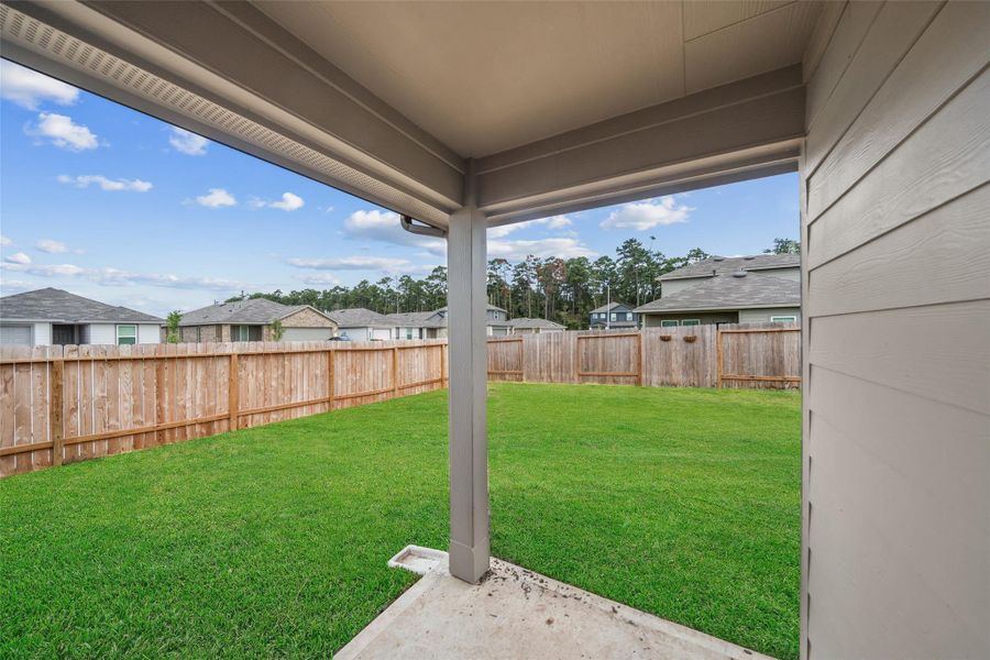 Small back patio. Small back patio.