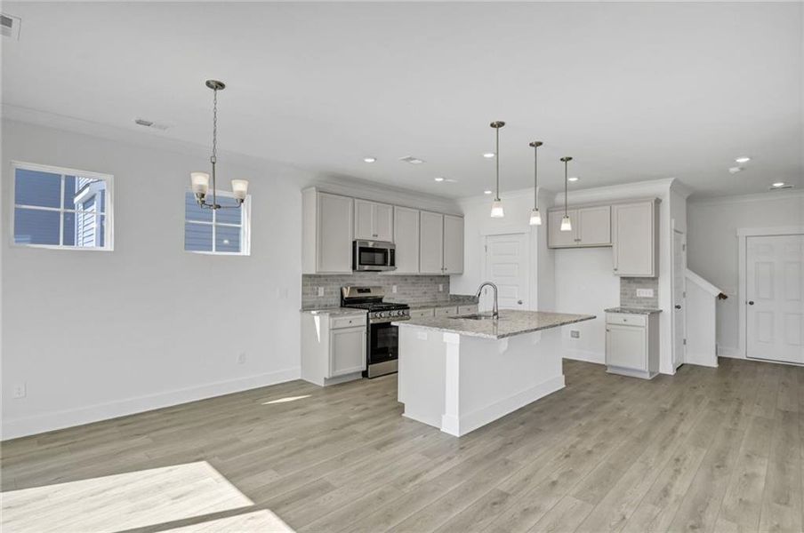 Furnished interior view inside a new home in Villas at Dawsonville, Dawsonville (Image 7).
