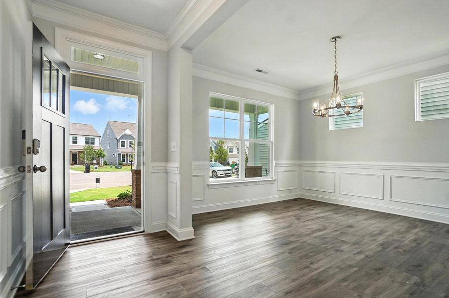 Furnished interior view inside a new home in Hampton Woods, Charlotte (Image 5). Furnished interior view inside a new home in Hampton Woods, Charlotte (Image 5).