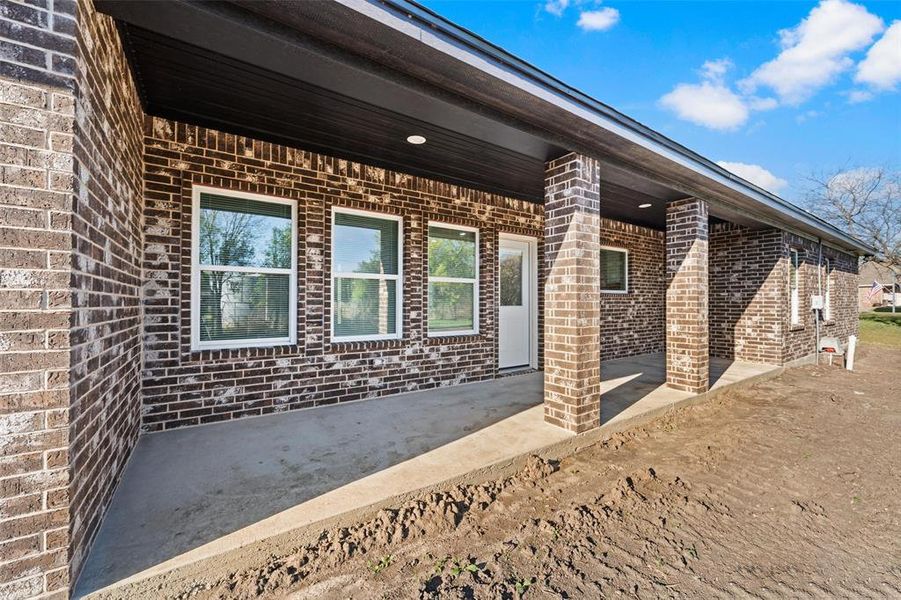 Exterior details and patio area of a home in , Woodway (Image 3). Exterior details and patio area of a home in , Woodway (Image 3).