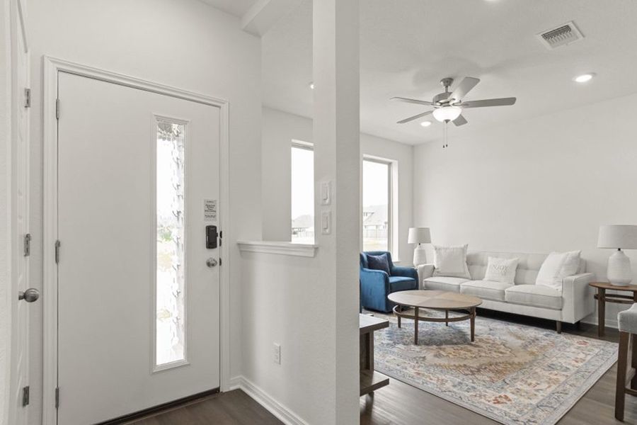 Representative furnished interior of a home built from the Ash by Pacesetter Homes in Blanco Vista, San Marcos (Image 27).