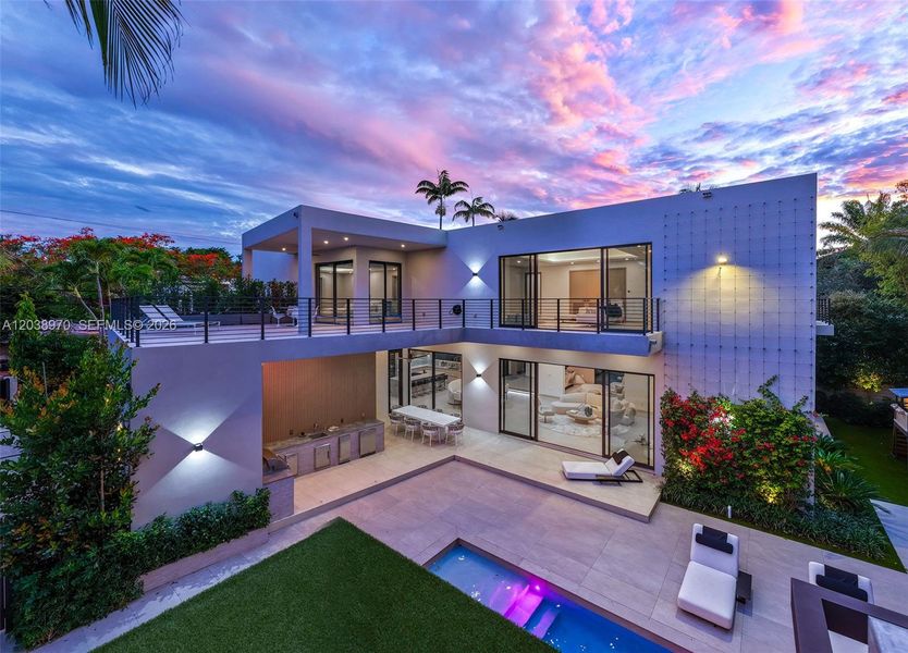 Exterior details and patio area of a home in , Miami (Image 29). Exterior details and patio area of a home in , Miami (Image 29).