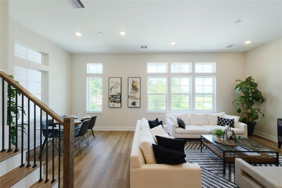 Furnished interior view inside a new home in Elysian Manor, Houston (Image 5). Furnished interior view inside a new home in Elysian Manor, Houston (Image 5).