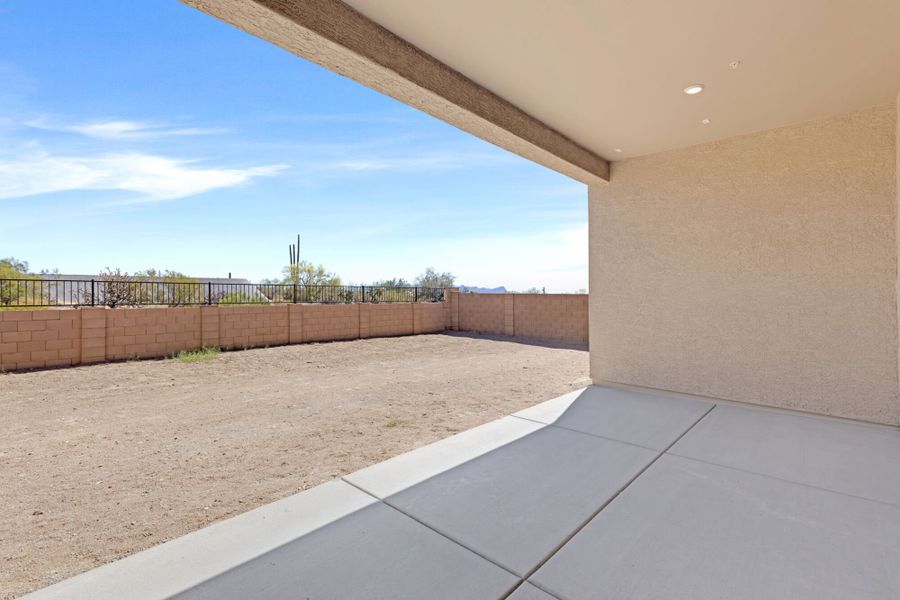 Exterior details and patio area of a home in Saguaro Reserve II, Marana (Image 3).
