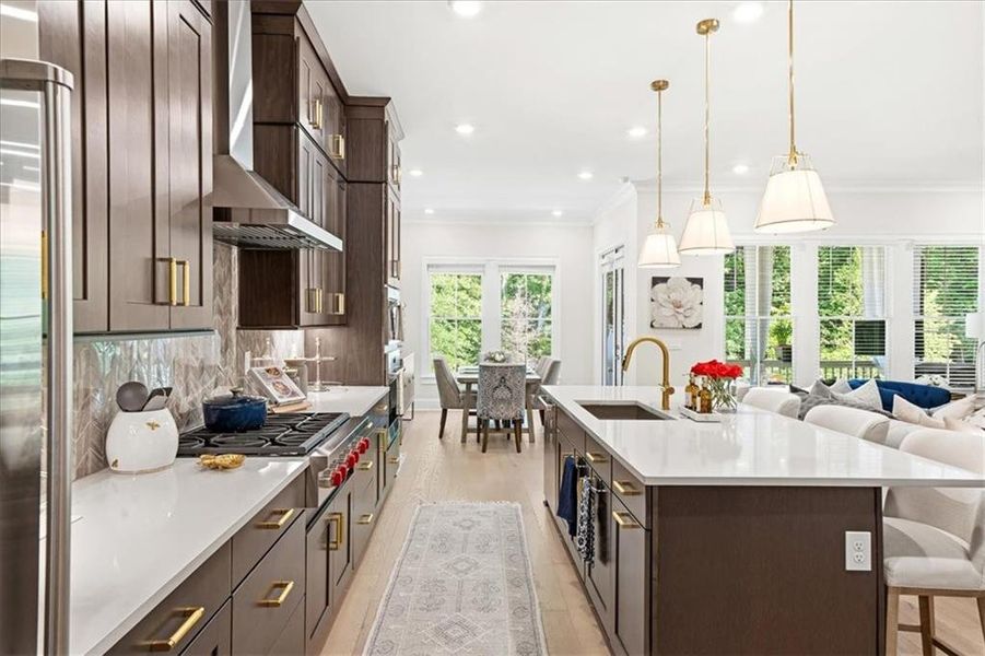Furnished interior view inside a new home in Manning on the Square, Alpharetta (Image 11).