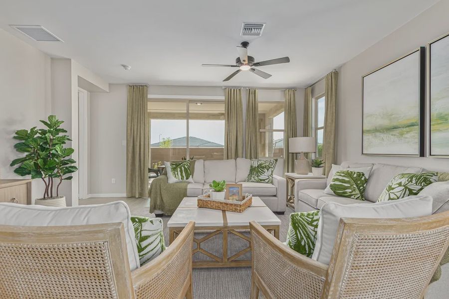 Representative furnished interior of a home built from the 1901 by Elliott Homes in Camilo at Santana, Yuma (Image 6).