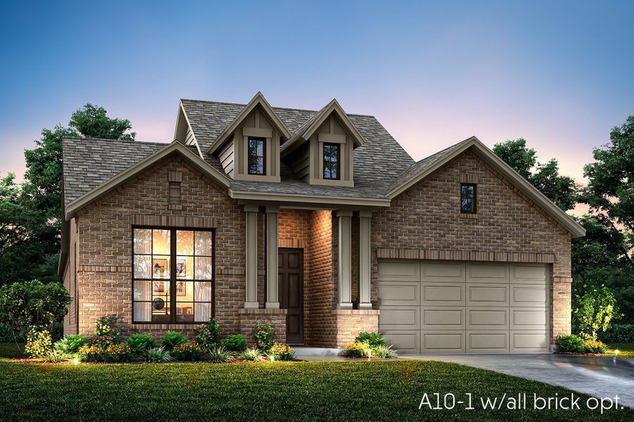 Representative exterior photo of a completed home built from the Sedona by John Houston Homes in BridgeWater - Phase 1, Midlothian, TX (Image 8).