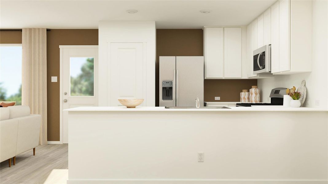 Furnished interior view inside a new home in Bertram Oaks, Bertram (Image 4). Furnished interior view inside a new home in Bertram Oaks, Bertram (Image 4).