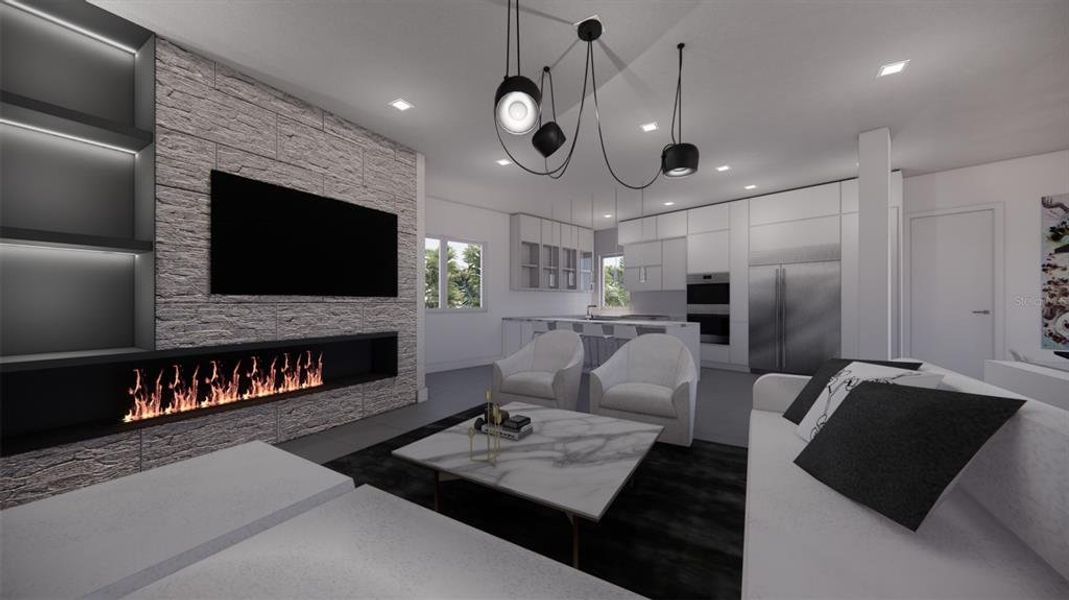 Furnished interior view inside a new home in , Longboat Key (Image 17). Furnished interior view inside a new home in , Longboat Key (Image 17).